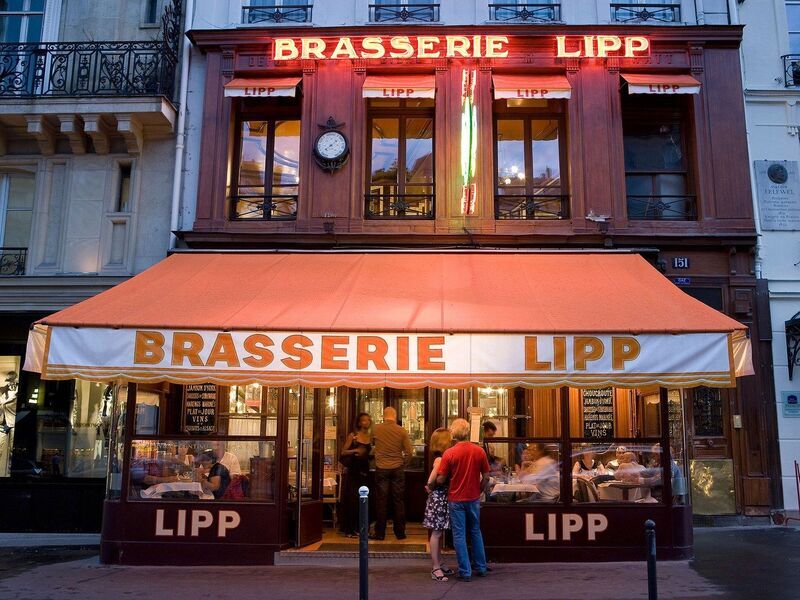 Evening at Brasserie Lipp, a Parisian icon.