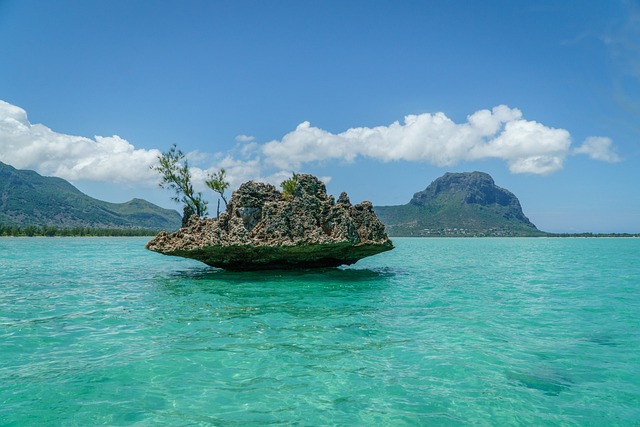 Mauritius Island in the Indian Ocean