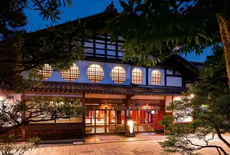 Evening at Hōshi Ryokan, historic Japanese inn.