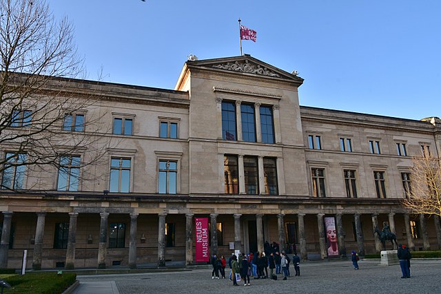 Stunning exterior of the Neues Museum in Berlin, showcasing its classical architecture and historical significance