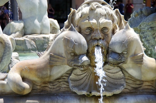 Rome's fountains, a refreshing sight during the warm, bustling summer tourist season.