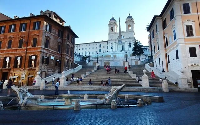 Spanish Steps leading to Trinità dei Monti in Rome