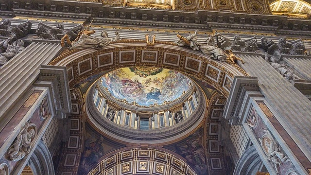 Interior of St. Peter's Basilica in Vatican City