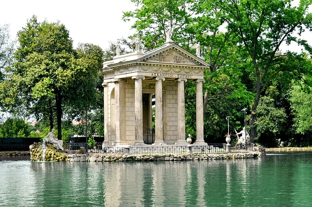 Villa Borghese pavilion by the lake